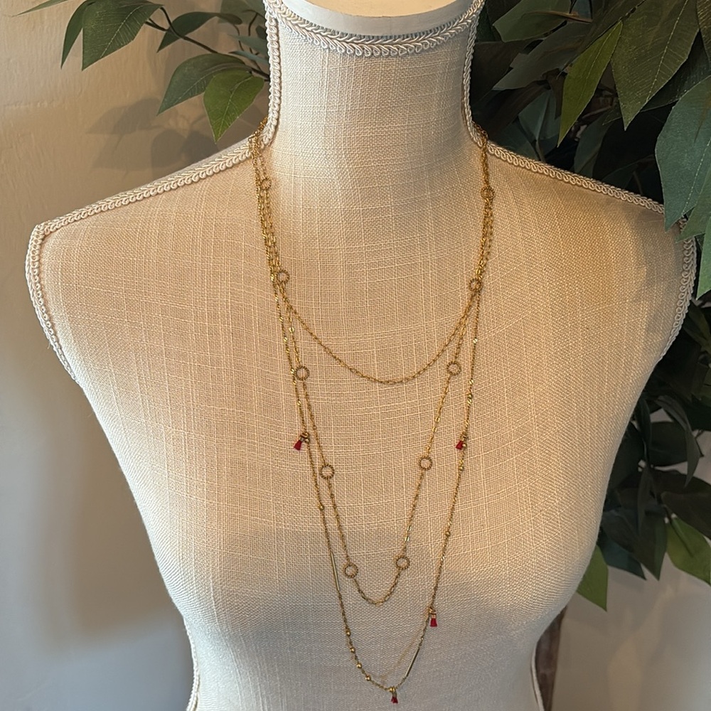 Madewell Layered Tassel Necklace